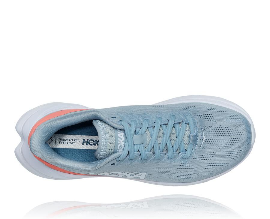 Tenis Hoka One One Feminino Azuis/Branco - Mach 4 - 093-WGDELN